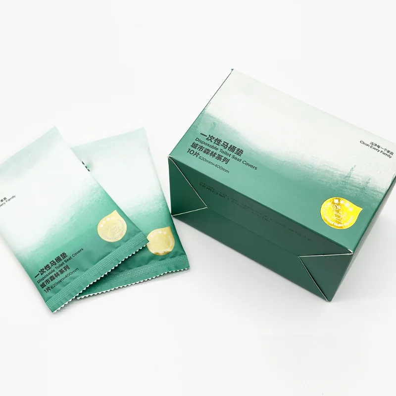 OEM disposable toilet seat covers, essential for travel and hotels, small packaging, portable and contactless