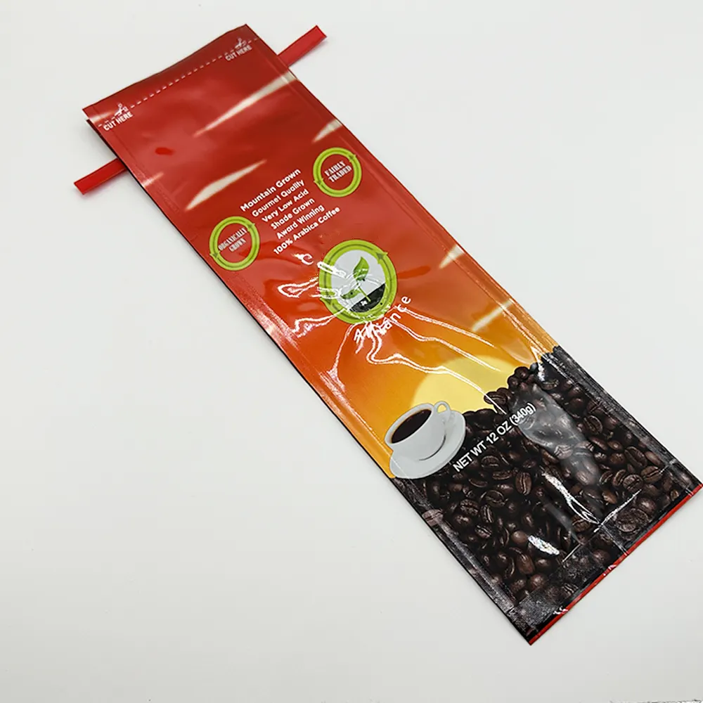 Customized coffee bags with one-way vent valve, thickened aluminum foil, eight-side seal, coffee bean bags, tea bags, self-standing and self-sealing bags